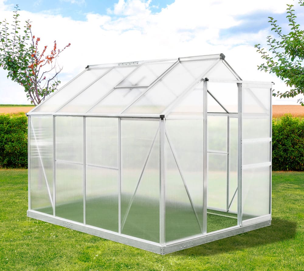 Westmann Aluminium kas Flora 68 - Zilver - 252x192x201cm