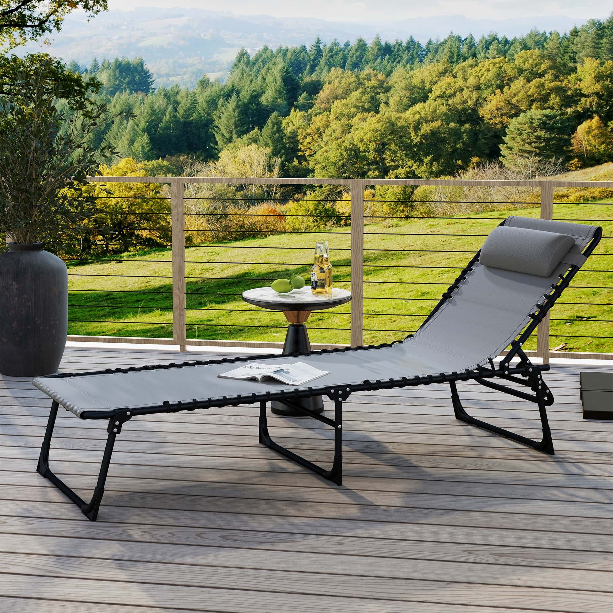 4goodz Ventilerend Ligbed Opvouwbaar - 4 Standen - Grijs 4goodz Ventilerend Ligbed Opvouwbaar - 4 Standen - Grijs