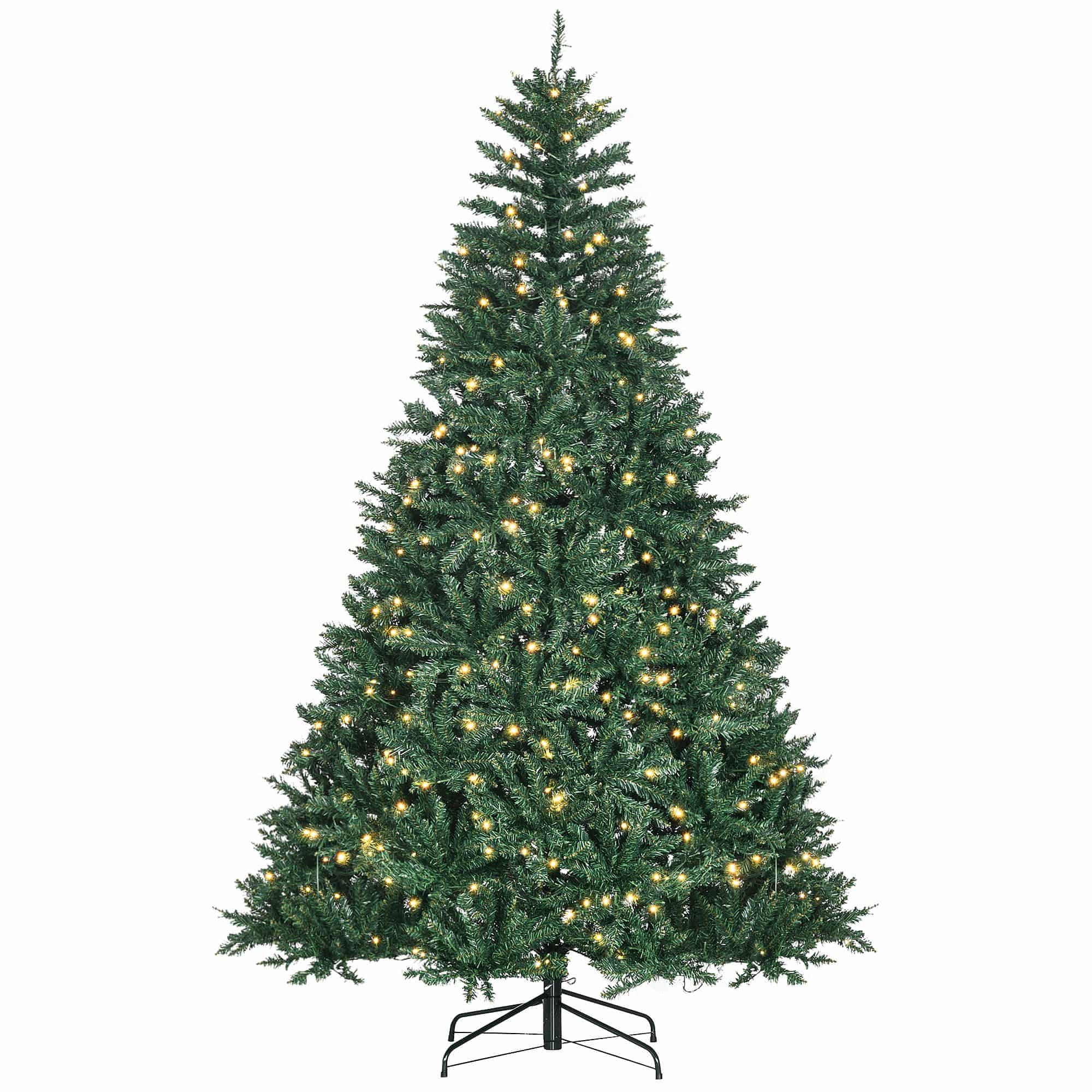 Homcom Kerstboom met 700 warm witte LED - 2154 takken Ø142 x 210H cm