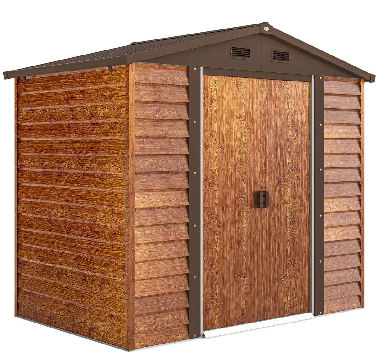 Gereedschapsschuur weerbestendig staal - 152 x 235,7 x 208,7 cm - Bruin houtlook
