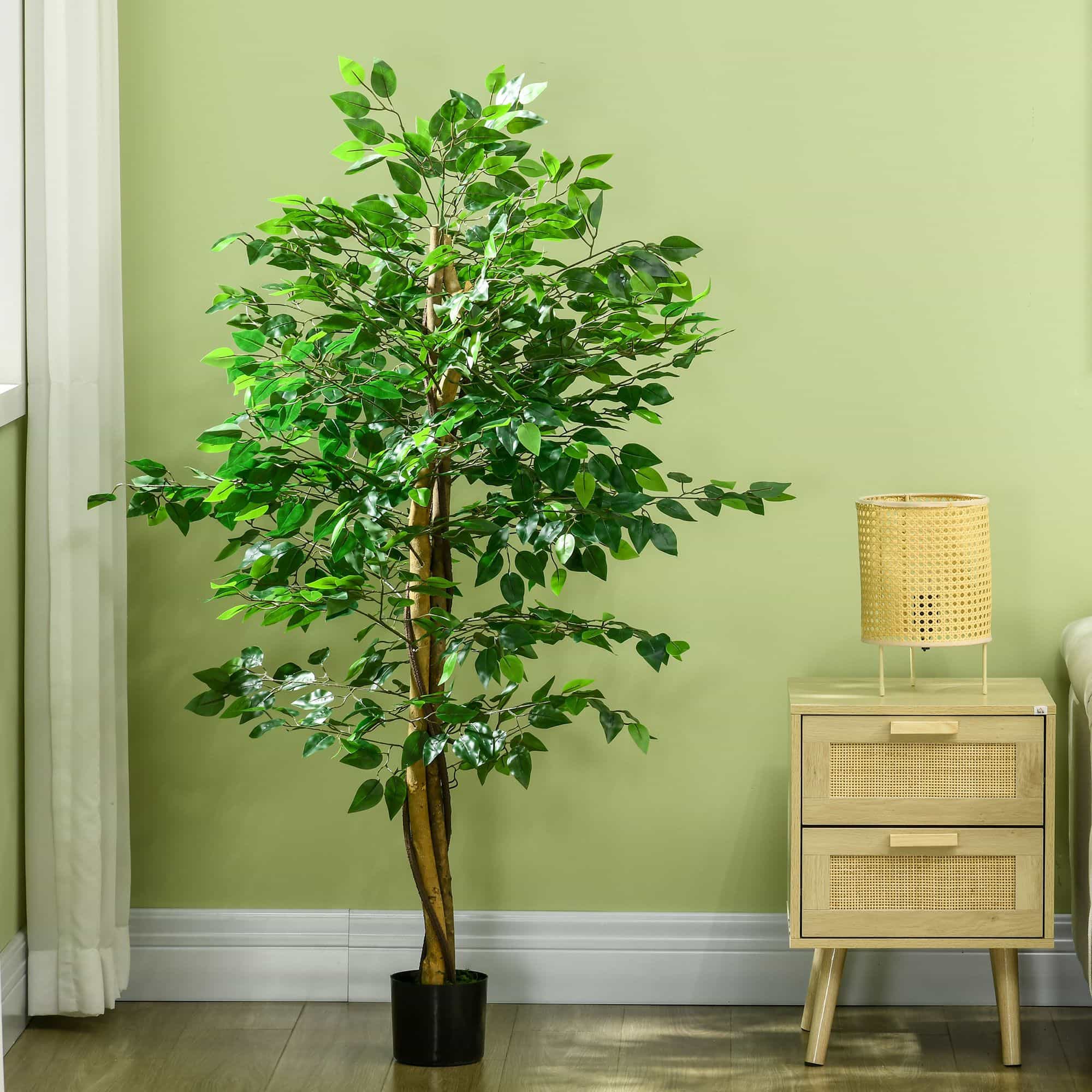 4goodz Kunstplant Ficus 150cm Banyanboom - Groen