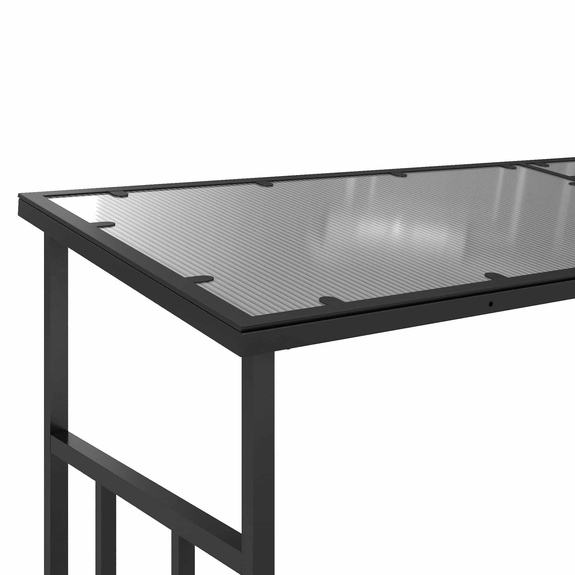 4goodz Outsunny Haardhoutrek XL - 185 cm met waterdichte hoes, Houtopslag tot 2000 kg