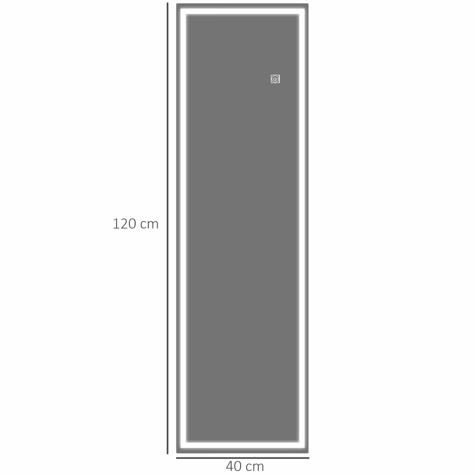 4goodz Passpiegel met LED-licht Wandmontage - verstelbaar licht