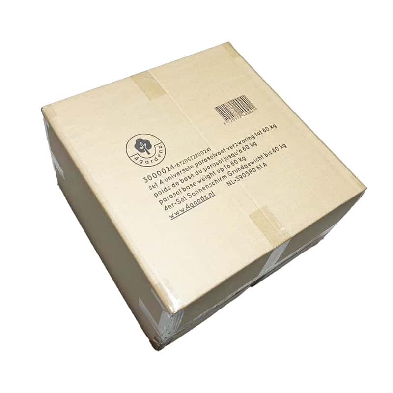 4gardenz® Parasolvoet-tegels Vulbaar 120 kg – 4-delige set voor Zweefparasols en Grote Parasols inclusief metalen klemmen