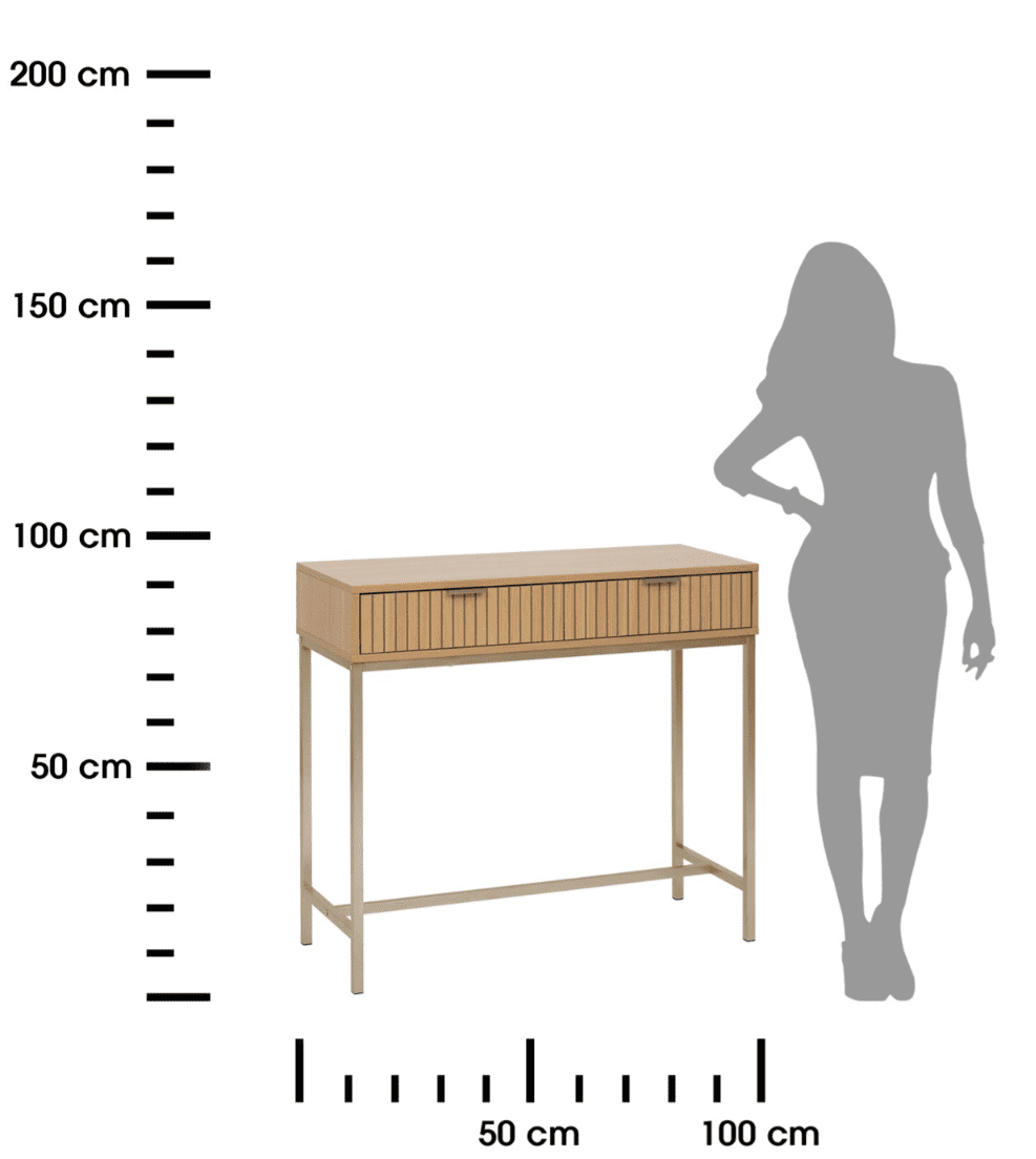5five® Sidetable Tasso / Consoletafel met dubbele Laden - Bruin 5five® Sidetable Tasso / Consoletafel met dubbele Laden - Bruin