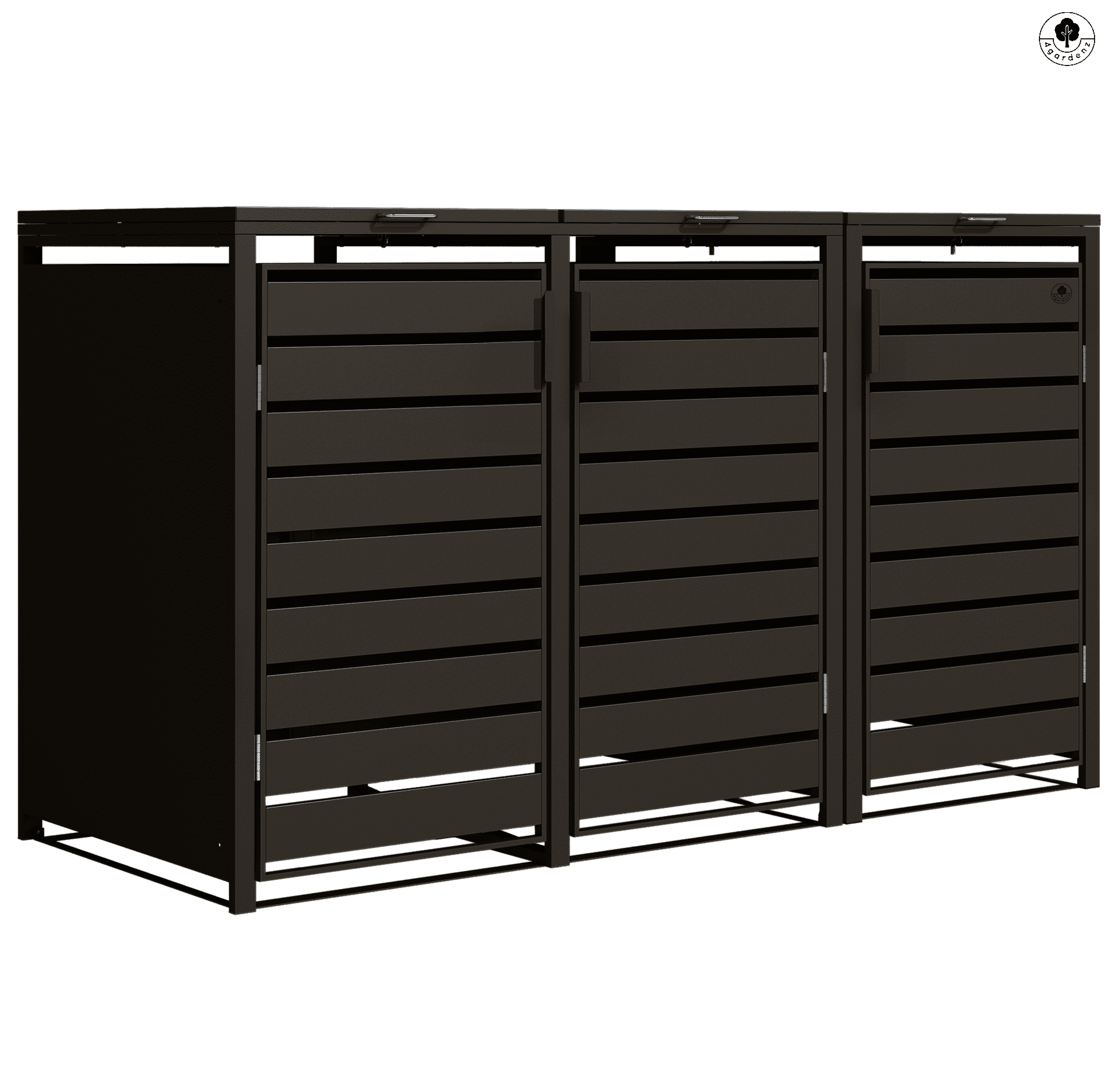 4gardenz® Premium Kliko Ombouw 3 bakken - Containerombouw - Zwart