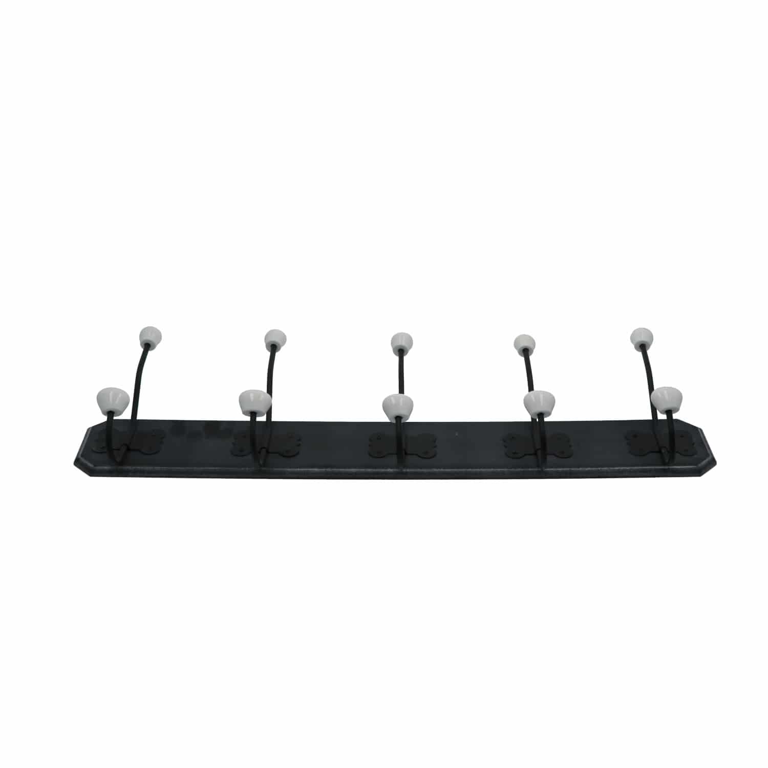 4goodz Klassieke Kapstok met 5 metalen haken 60x20x8cm - Grijs