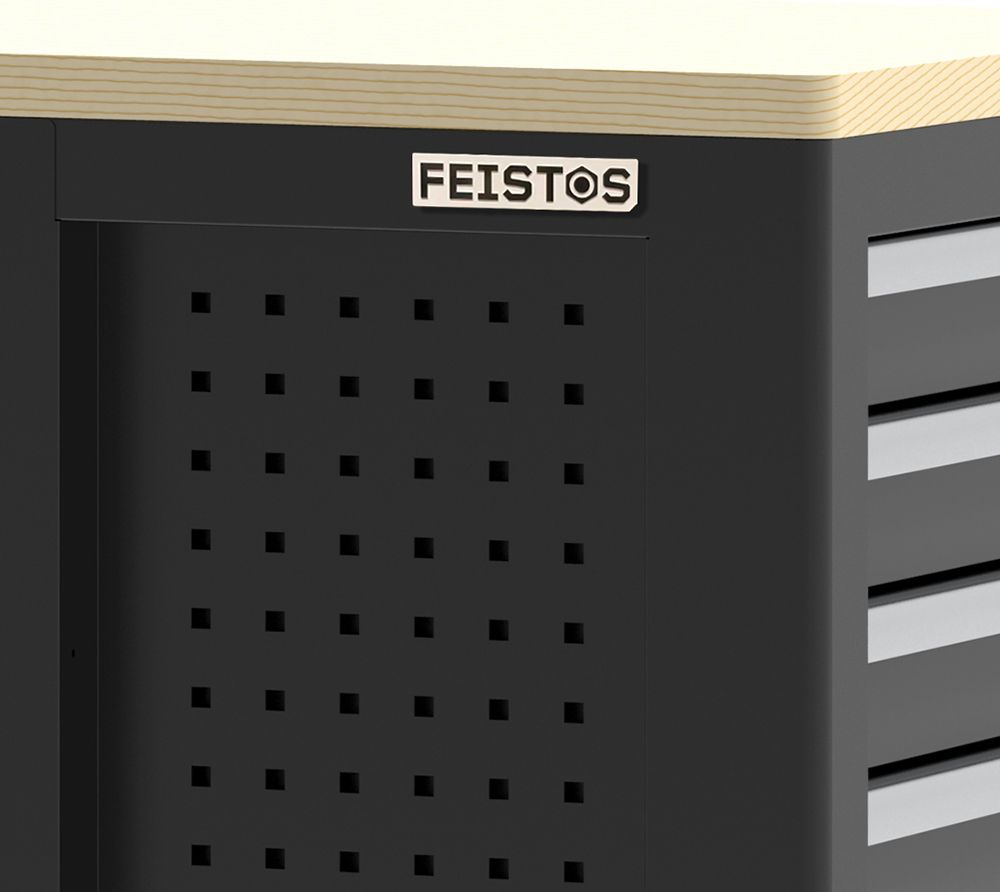FEISTOS Hektor Mobiele werkbank - 114x73x89 cm - Zwart
