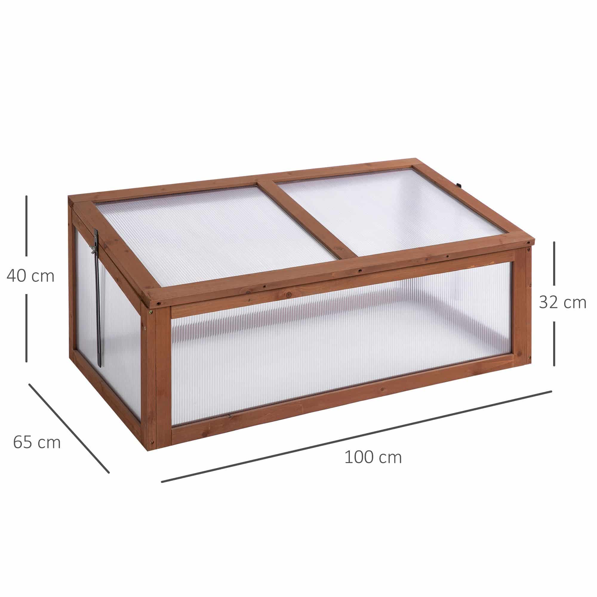 4goodz Houten Kweekbak, Mini Kas 100 x 65 x 40 cm, Broeikas