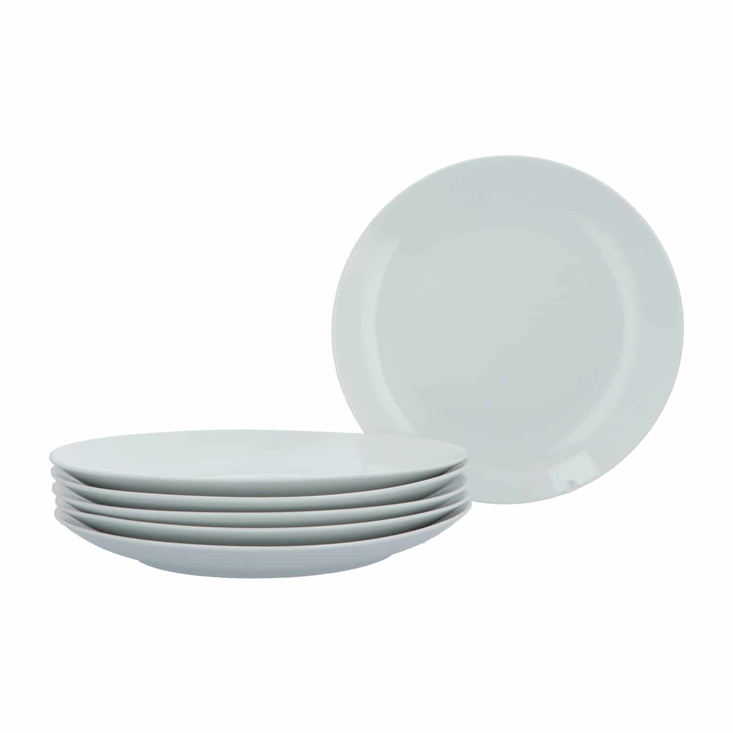 Luzzo® Base Serviesset 6 persoons met Pastaborden - 24 delig - Wit