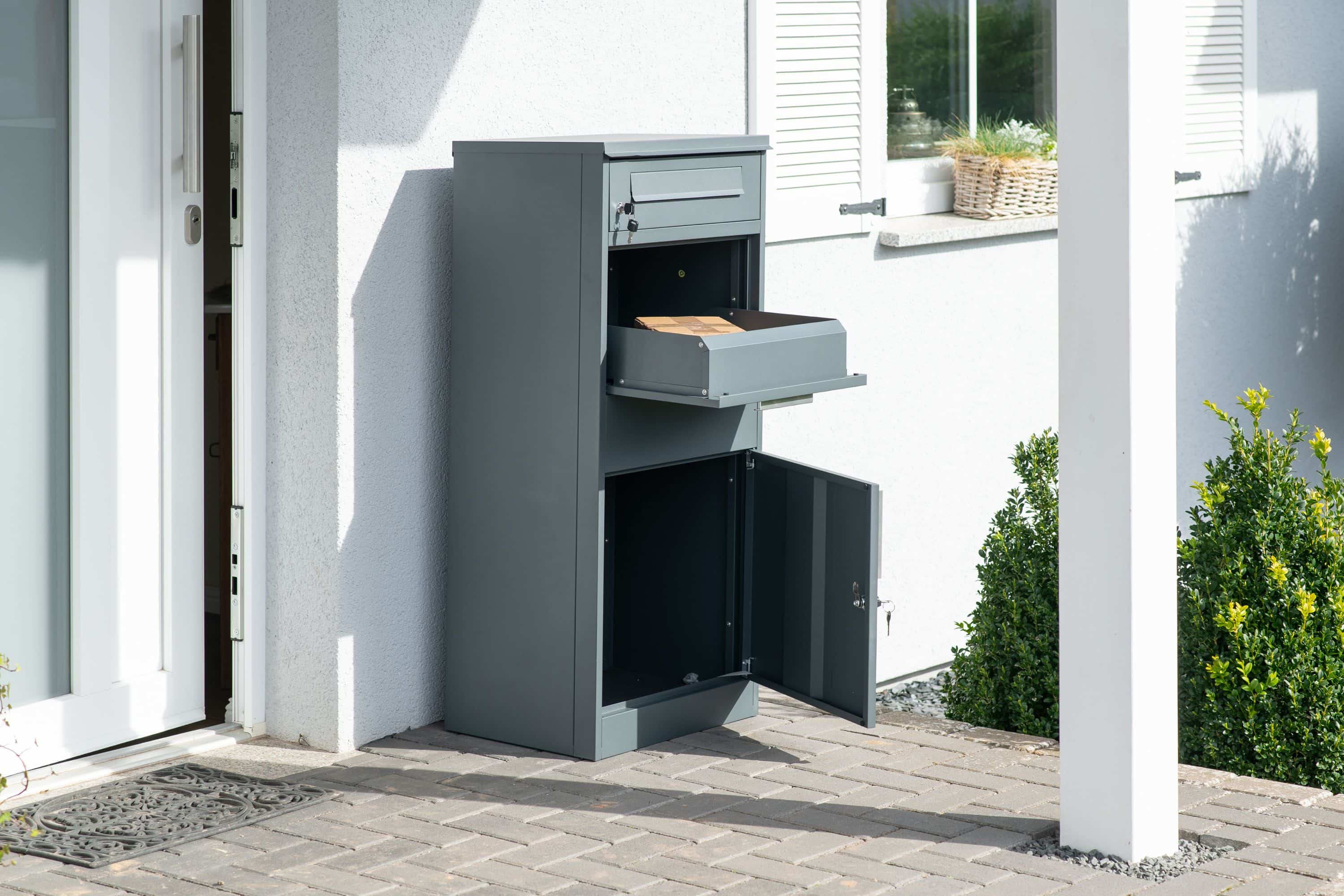 Westmann Pakketbrievenbus met los Postvak - Staande Pakketbox - Antraciet