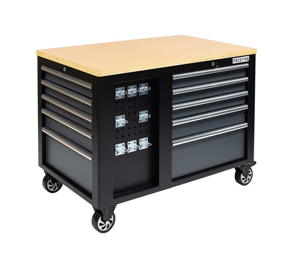 FEISTOS Hektor Mobiele werkbank - 114x73x89 cm - Zwart