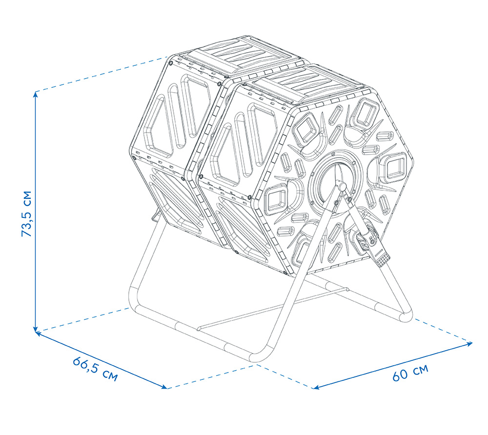 Westmann Humus - Kunststof Compostvaten - 2 compostbakken 120 liter