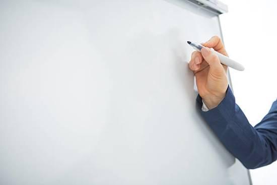 BüroMi MDF Hoogt verstelbare Flipover met Toebehoren 65x100cm - Hoogte 120-185cm