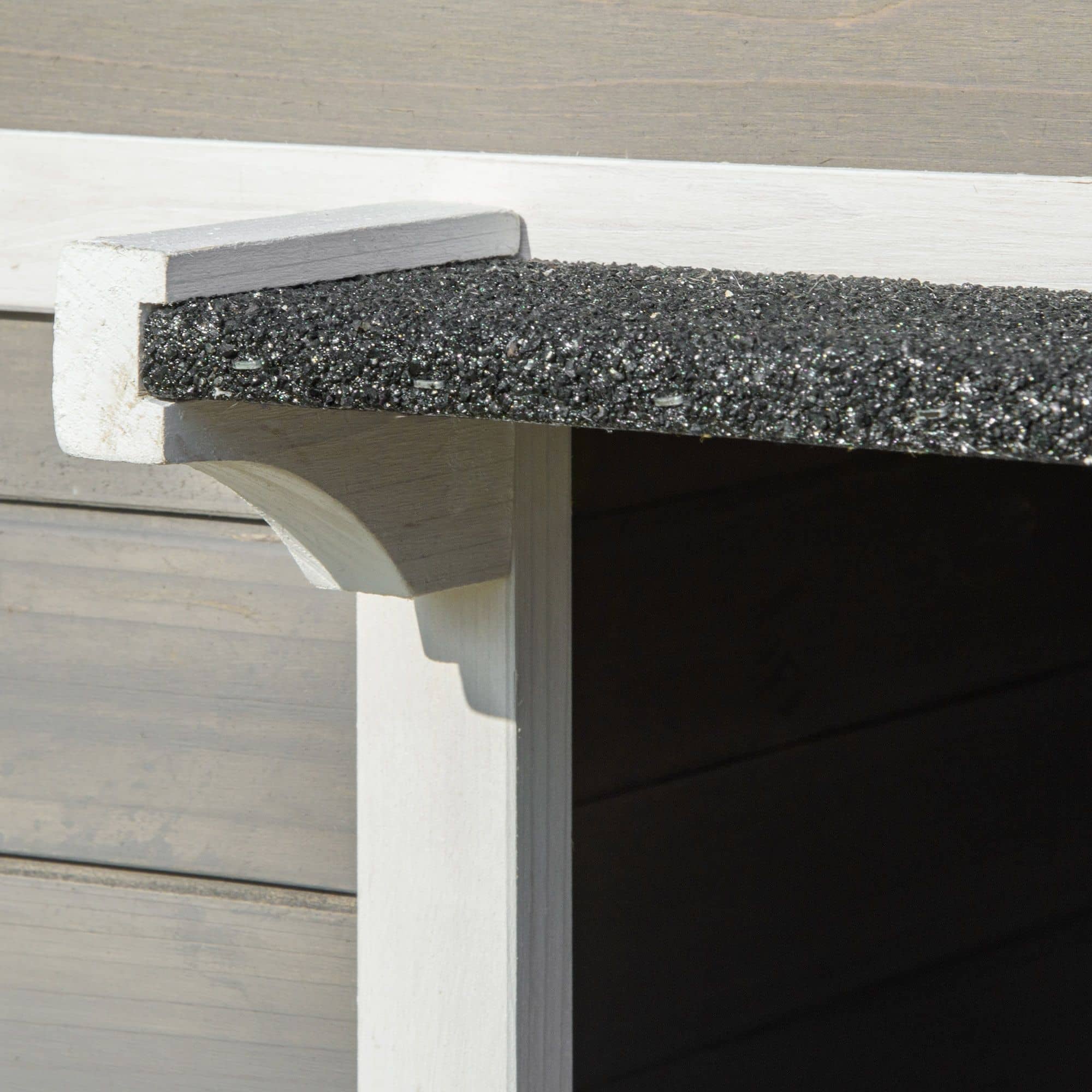4goodz Kattenhuis met terras - 115x67x75 cm - Grijs