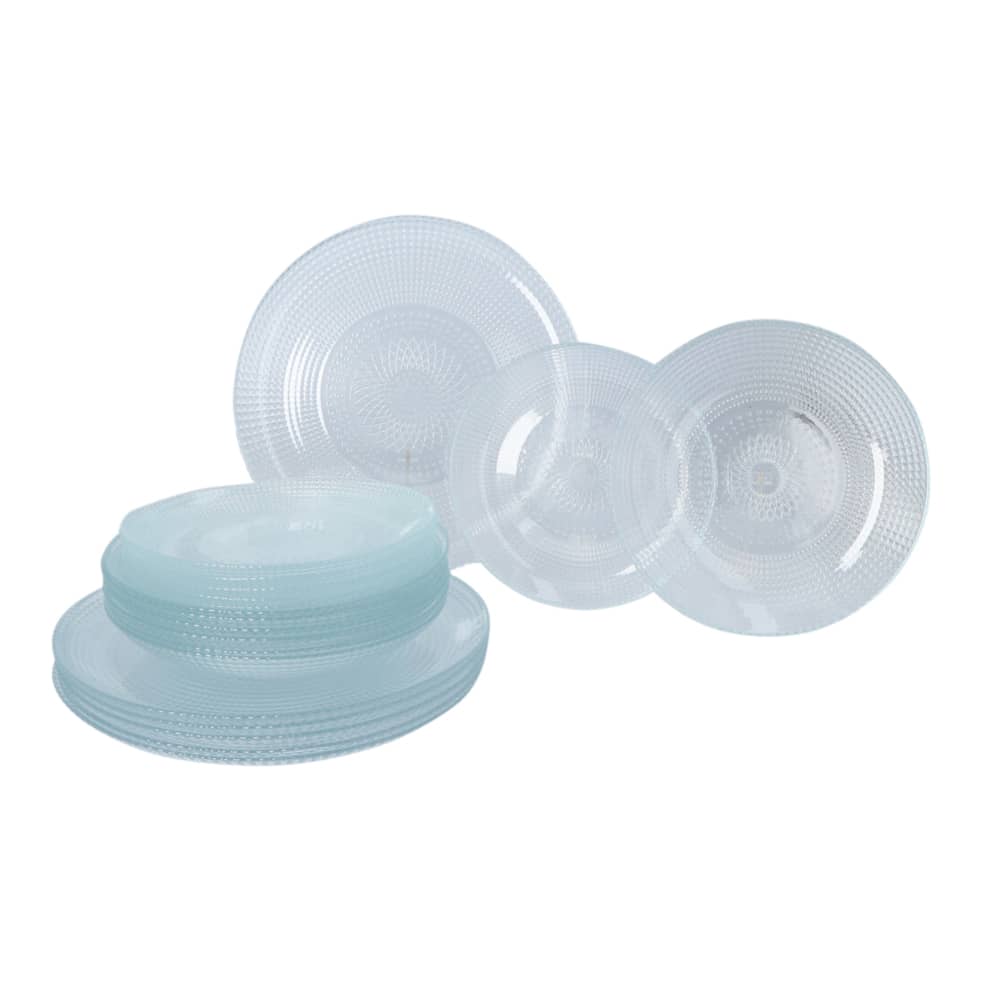 Serviesset Glas Oxygene - 6 persoons servies van Glas 18 delig