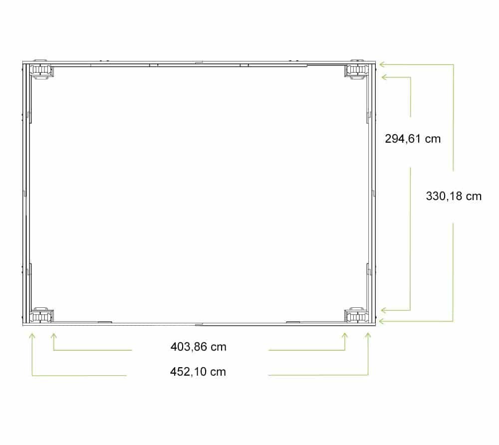 Westmann Paviljoen Gazebo Devon 12x16 - 490x371x315 cm - Bruin