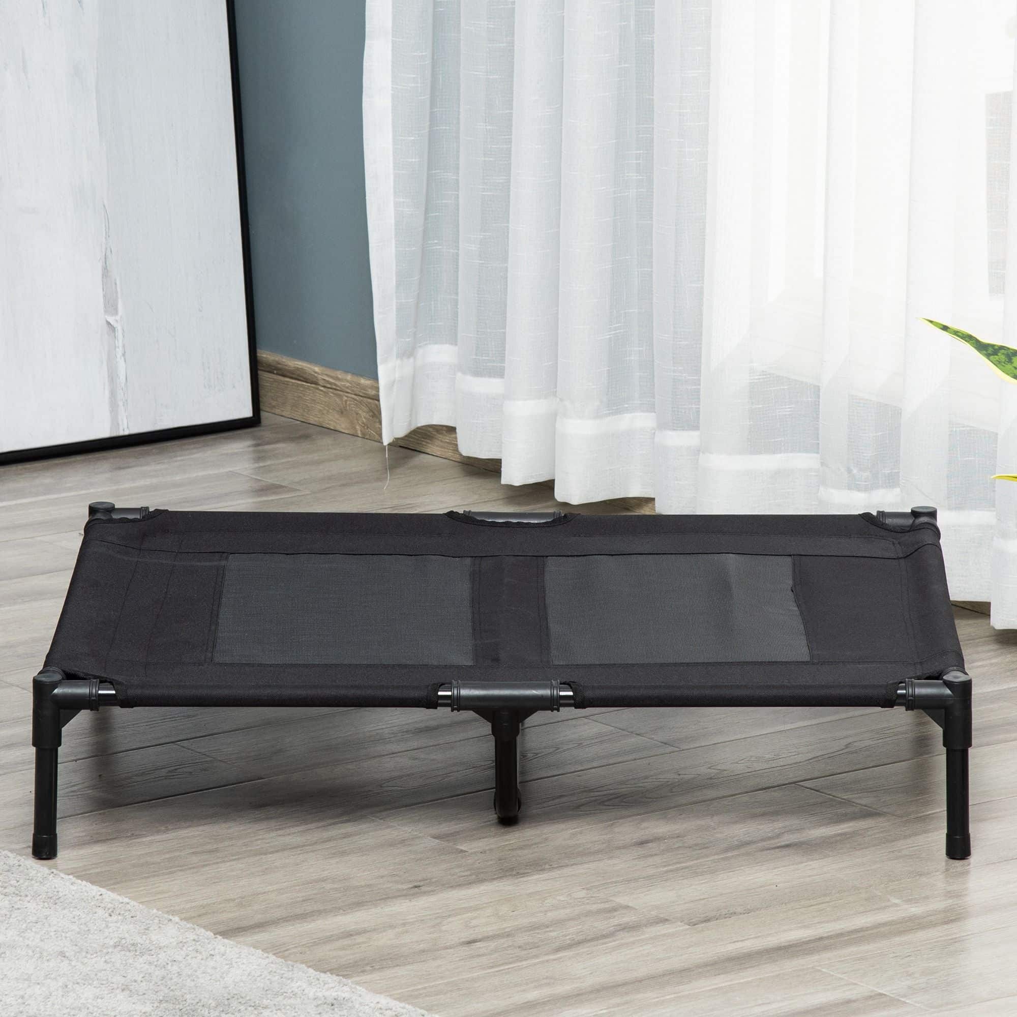 Hondenligbed - Outdoor Hondenstretcher - inklapbaar - ademend - Zwart