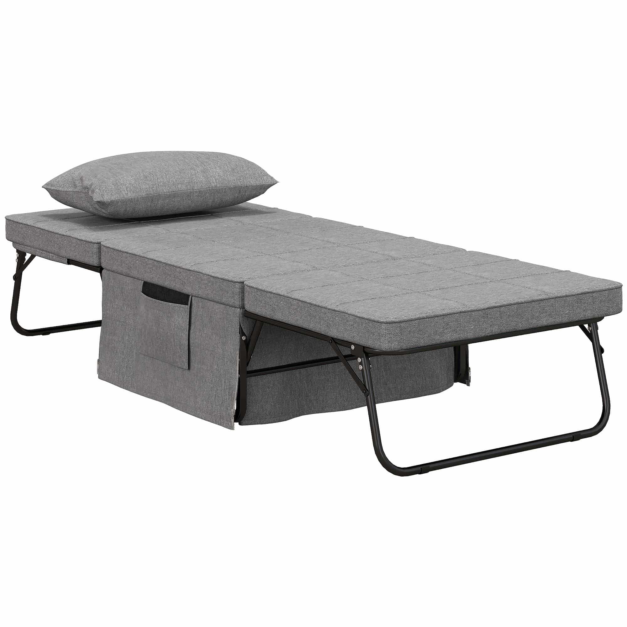 4goodz Opklapbaar Logeerbed 1 persoons - wielen - 150 kg - 190x75 cm 4goodz Opklapbaar Logeerbed 1 persoons - wielen - 150 kg - 190x75 cm