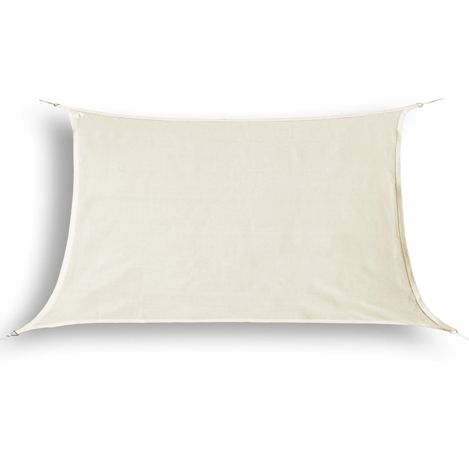 hanSe® Schaduwdoek Rechthoek Waterafstotend 3x4,5 m Zonnedoek Creme