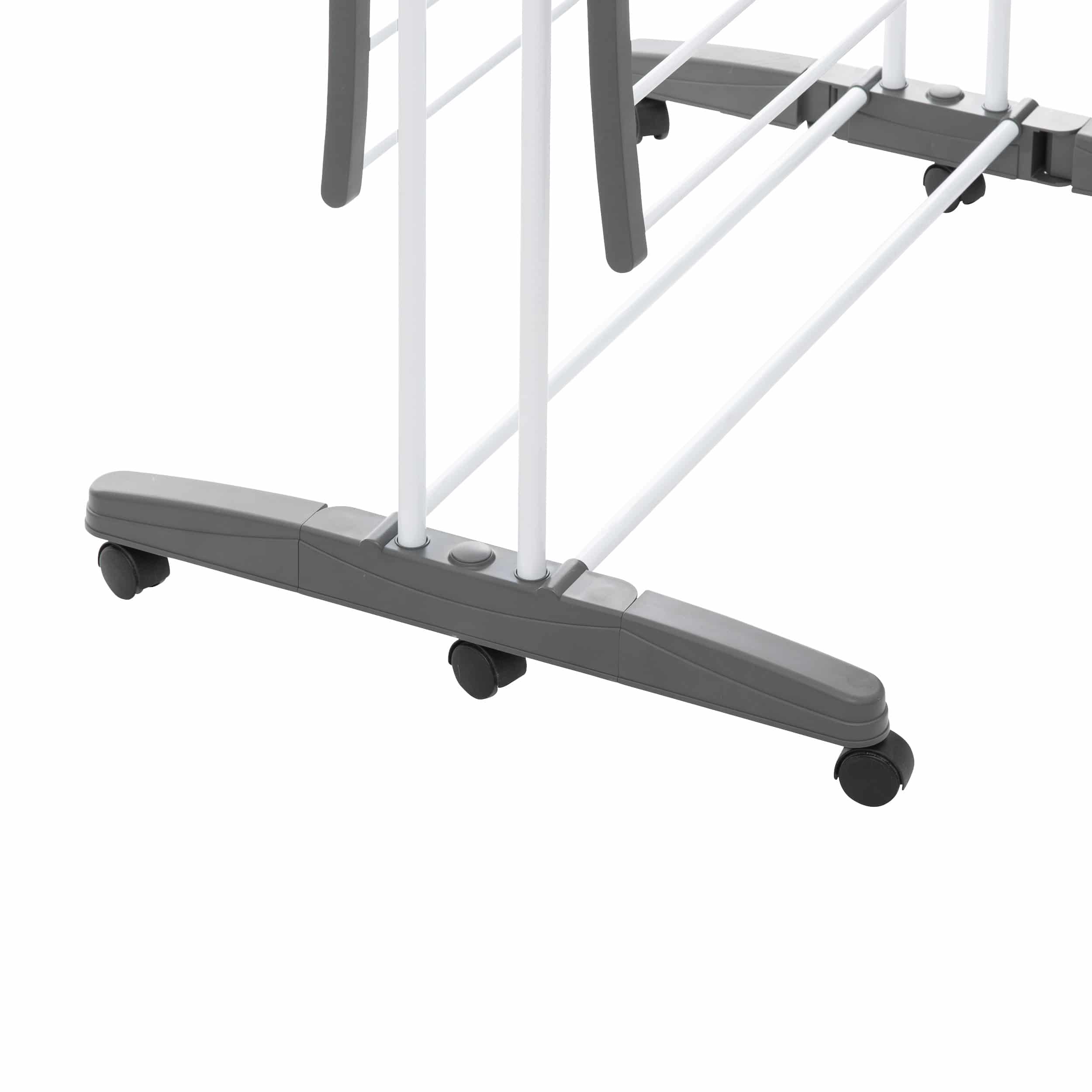 4goodz Droogrek 24 meter Inklapbaar op Wielen 62x125x174 cm - Wit