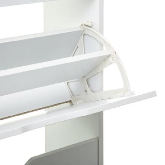 4goodz schoenenkast 3 lades 60x24x118 cm - voor 18 paar - Wit
