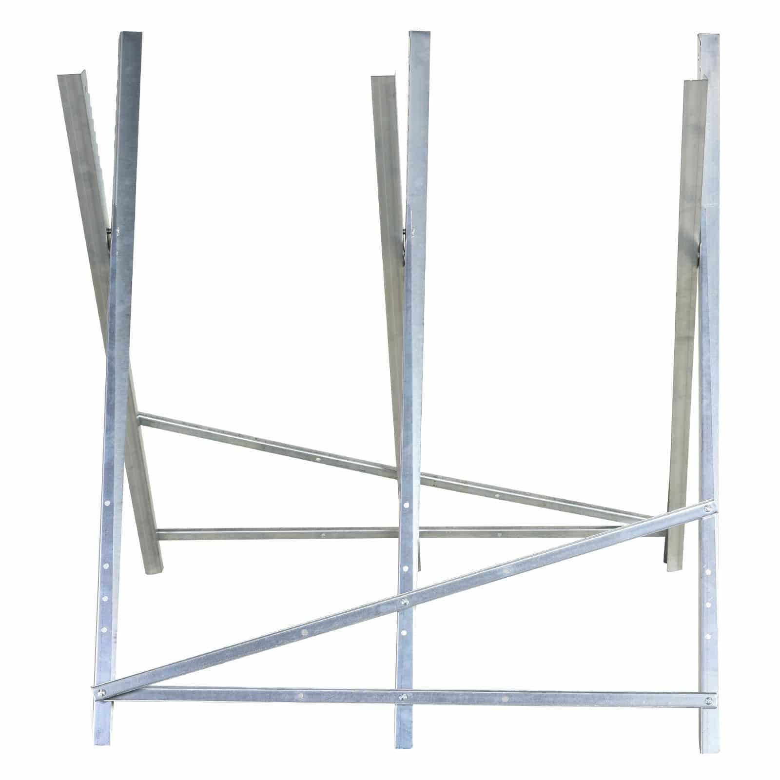 Zaagbok inklapbaar voor brandhout metaal 83x83x79 cm - zilver