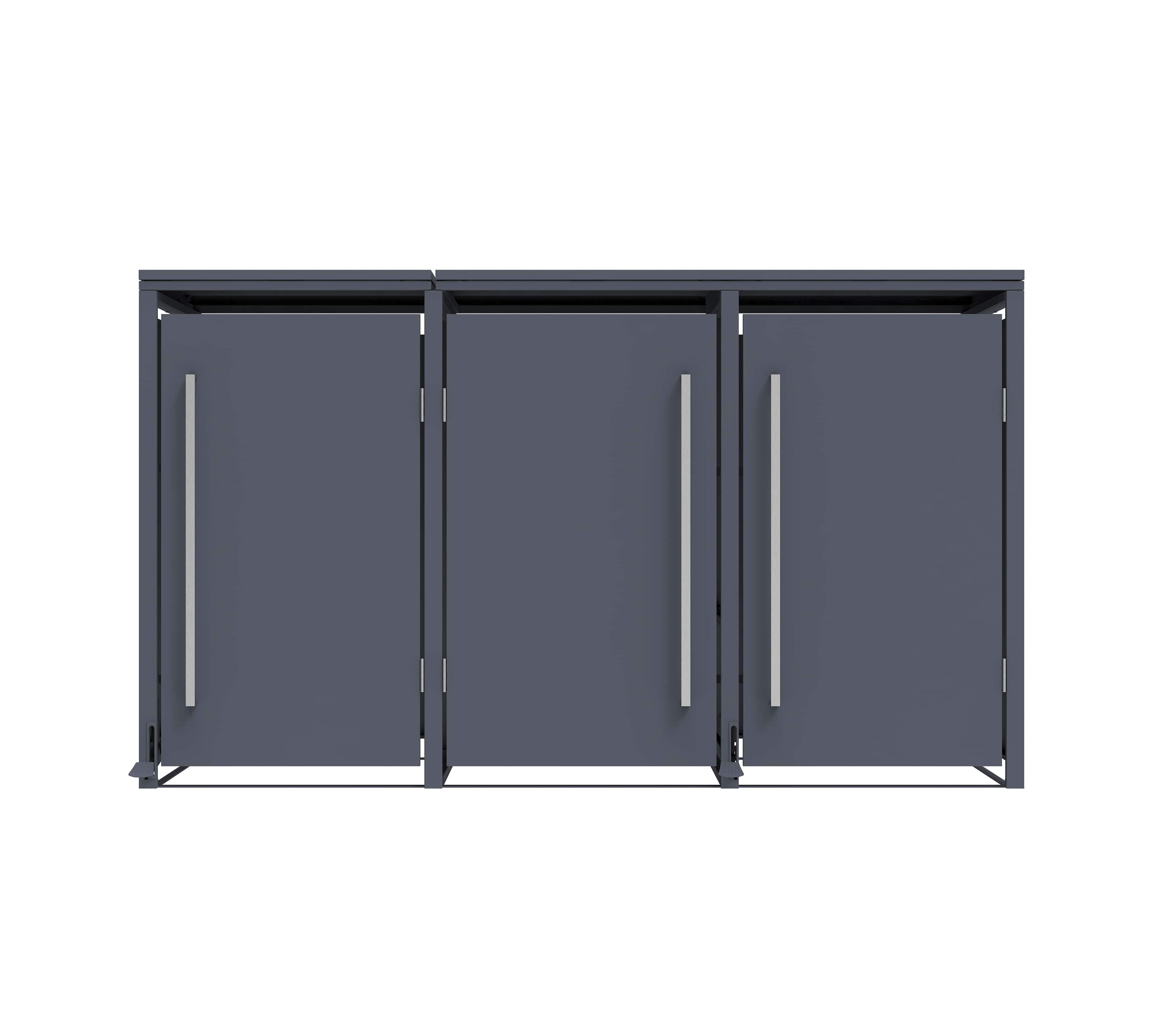 Westmann Pedura-3 Metalen Containerombouw met Pedaal bediening - 3 kliko's - Antraciet