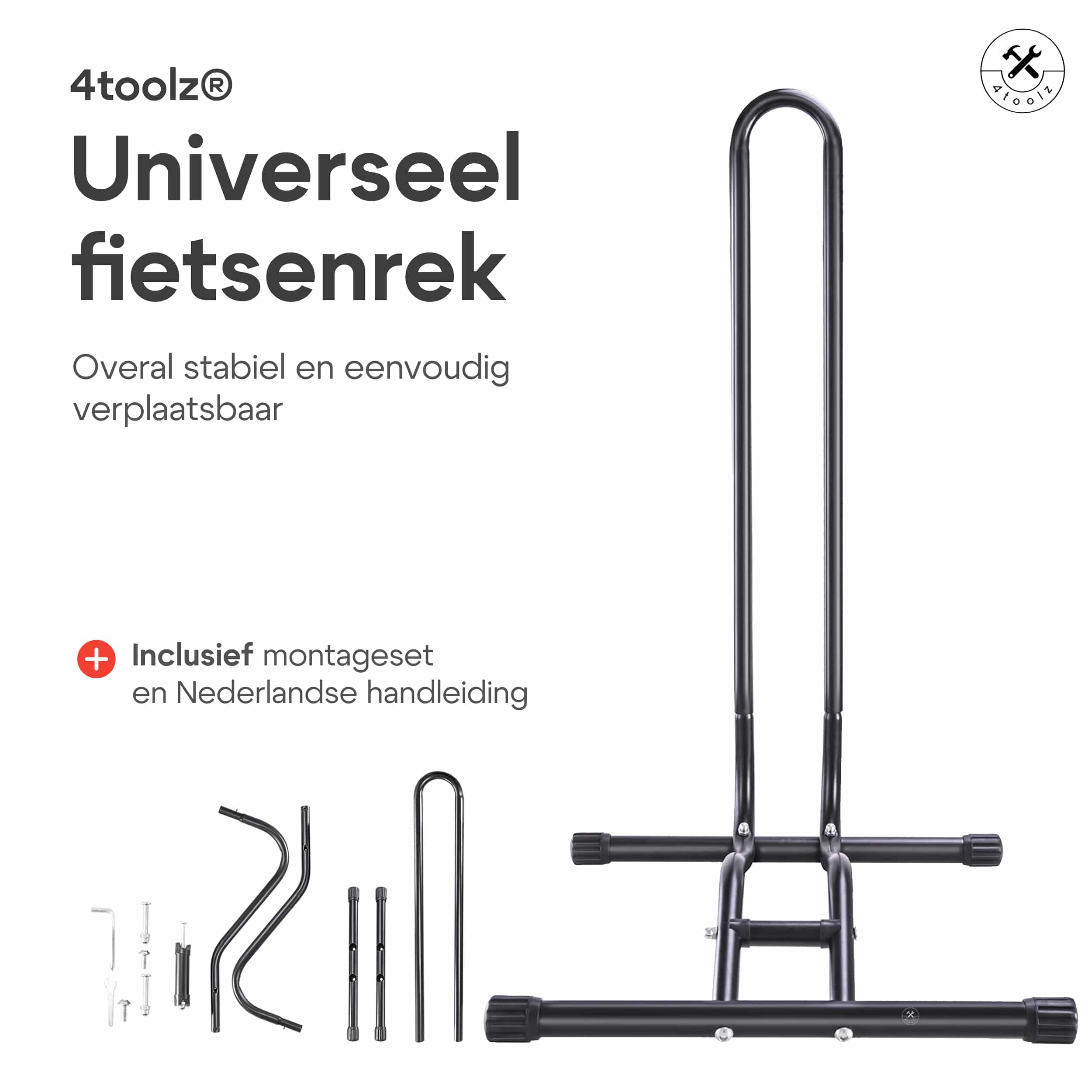 4toolz® Universeel Display Fietsenrek - fiets standaard - zwart