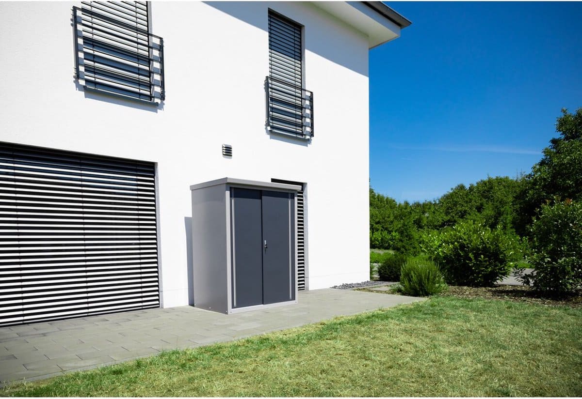 Metalen Tuinkast Trimetals Guardian TM03000 Grijs | 98x172x187 cm Incl. 2 planken