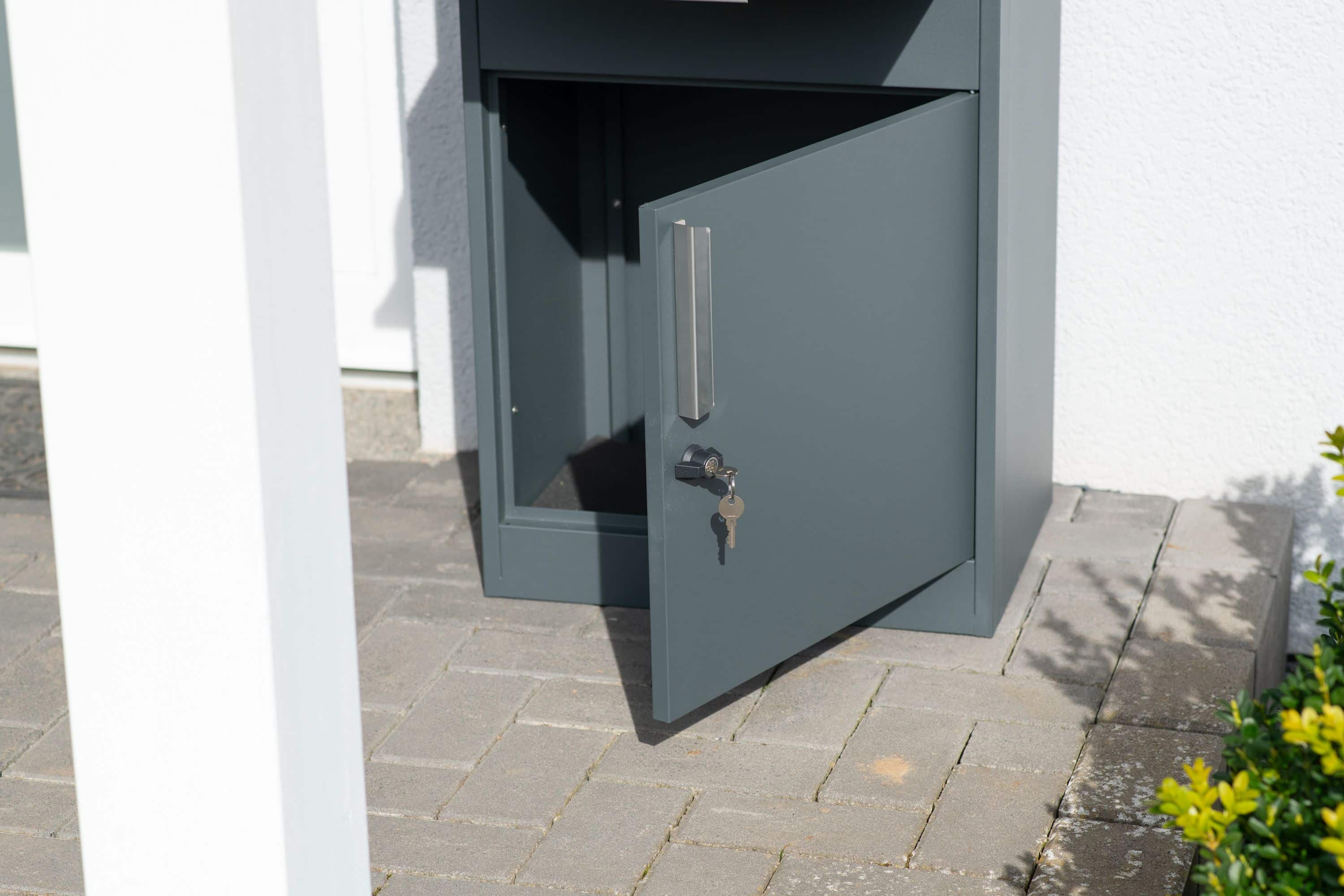 Westmann Pakketbrievenbus met los Postvak - Staande Pakketbox - Antraciet