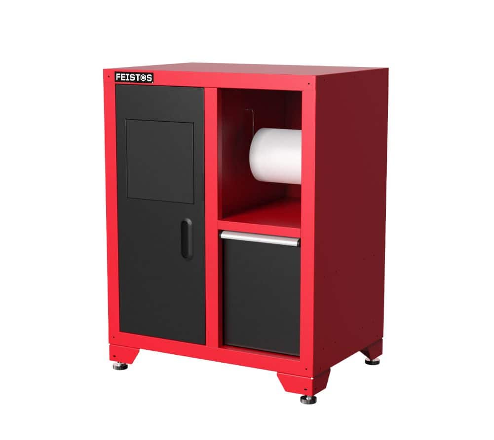 Feistos Gereedschapswand Hoge kast Juno 3- 46x264x198 cm - Zwart/Rood