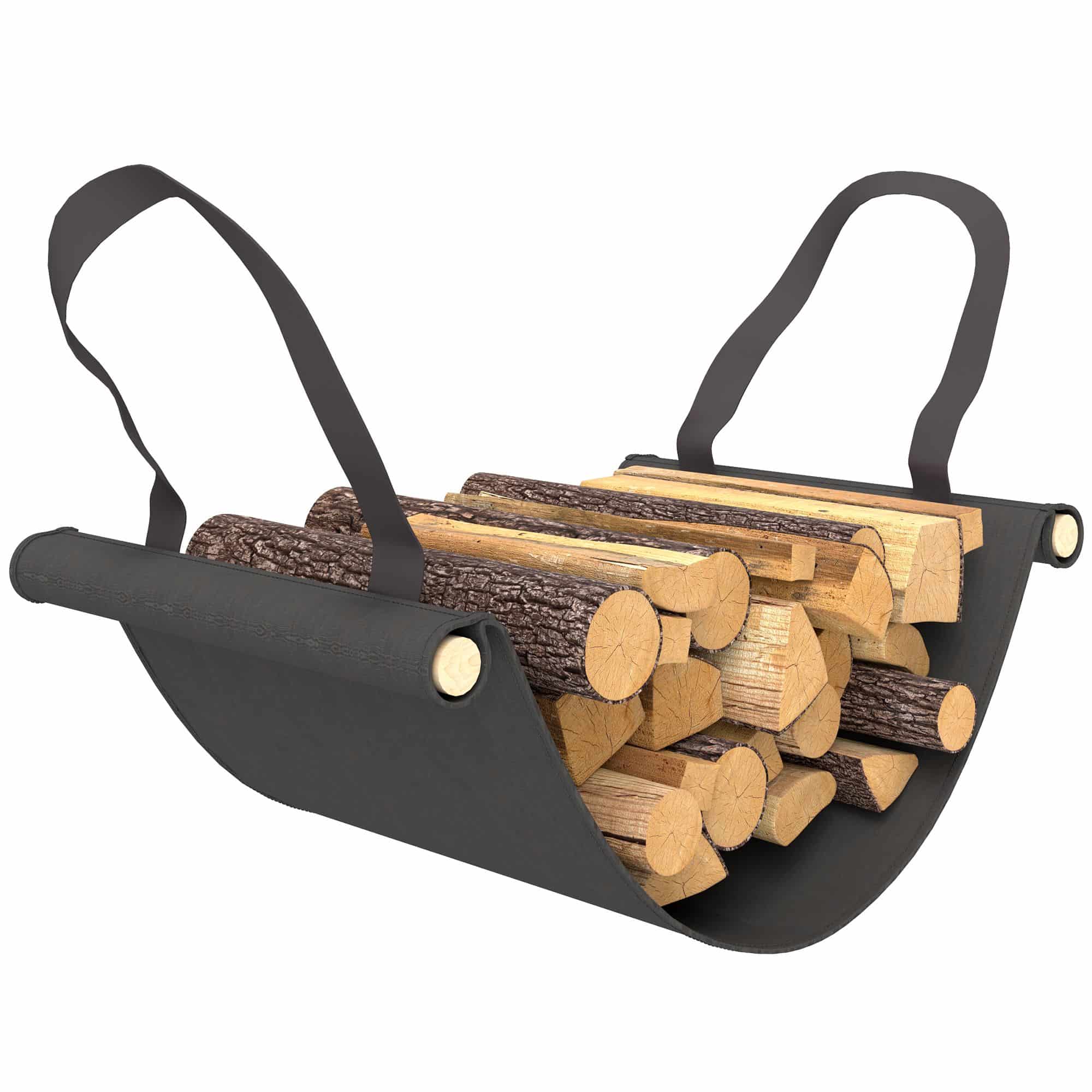 4goodz Outsunny Houtopslagrek 120x36x99 cm met Waterafstotende Hoes