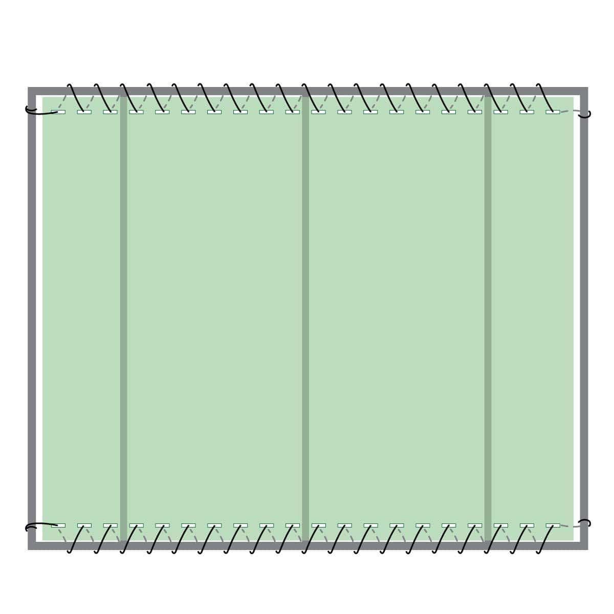 Hanse® Tuinscherm privacy scherm - 25 mtr lang, 150cm hoog - groen