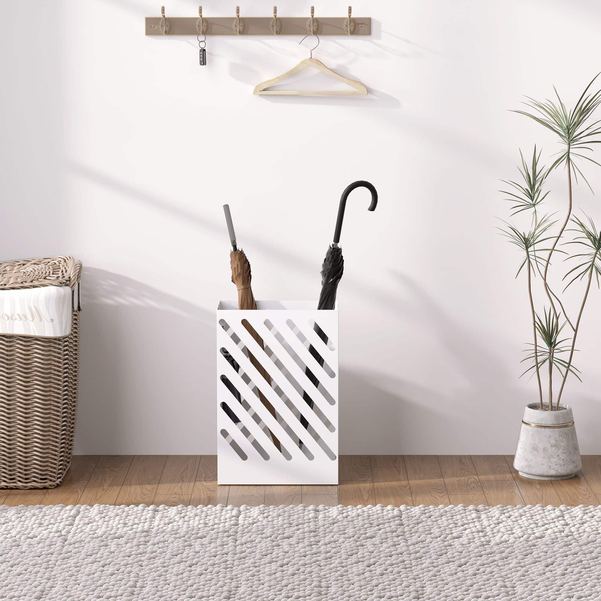 4goodz Paraplustandaard Staal - Wateropvangbak - Staal - Wit