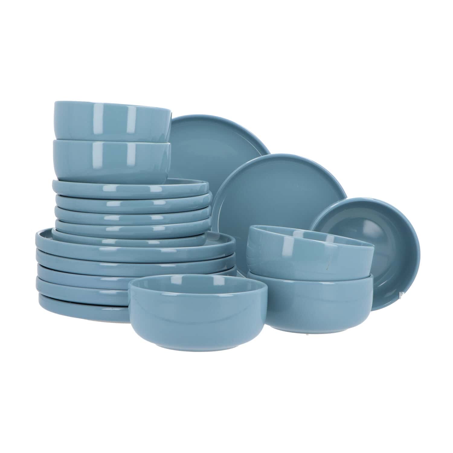 Luzzo 6 persoons Servies Marie 18 delig Keramiek - Blauw