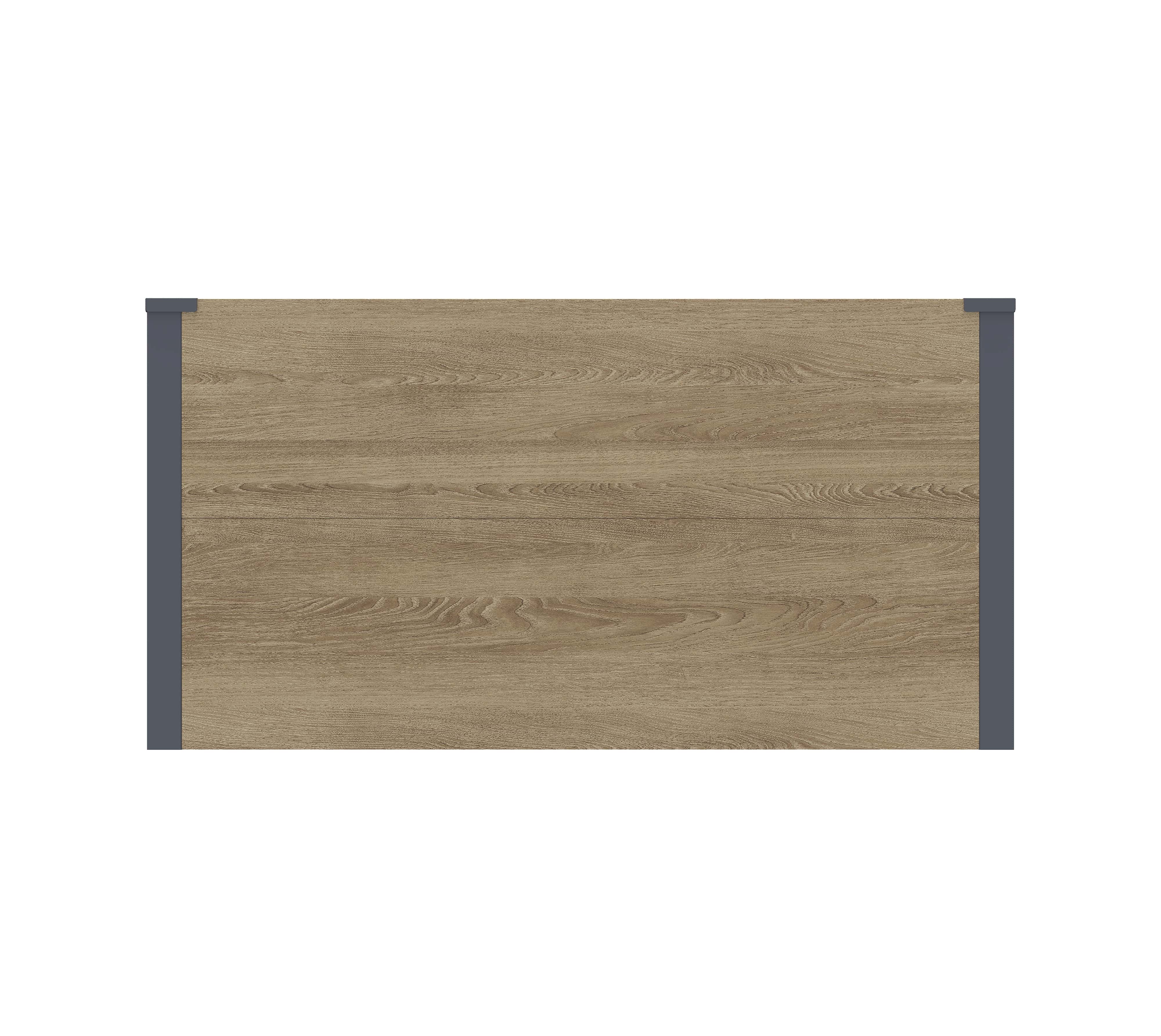 Westmann Talus L - Metalen Plantenbak met bodem 100x25x52 cm - Houtlook