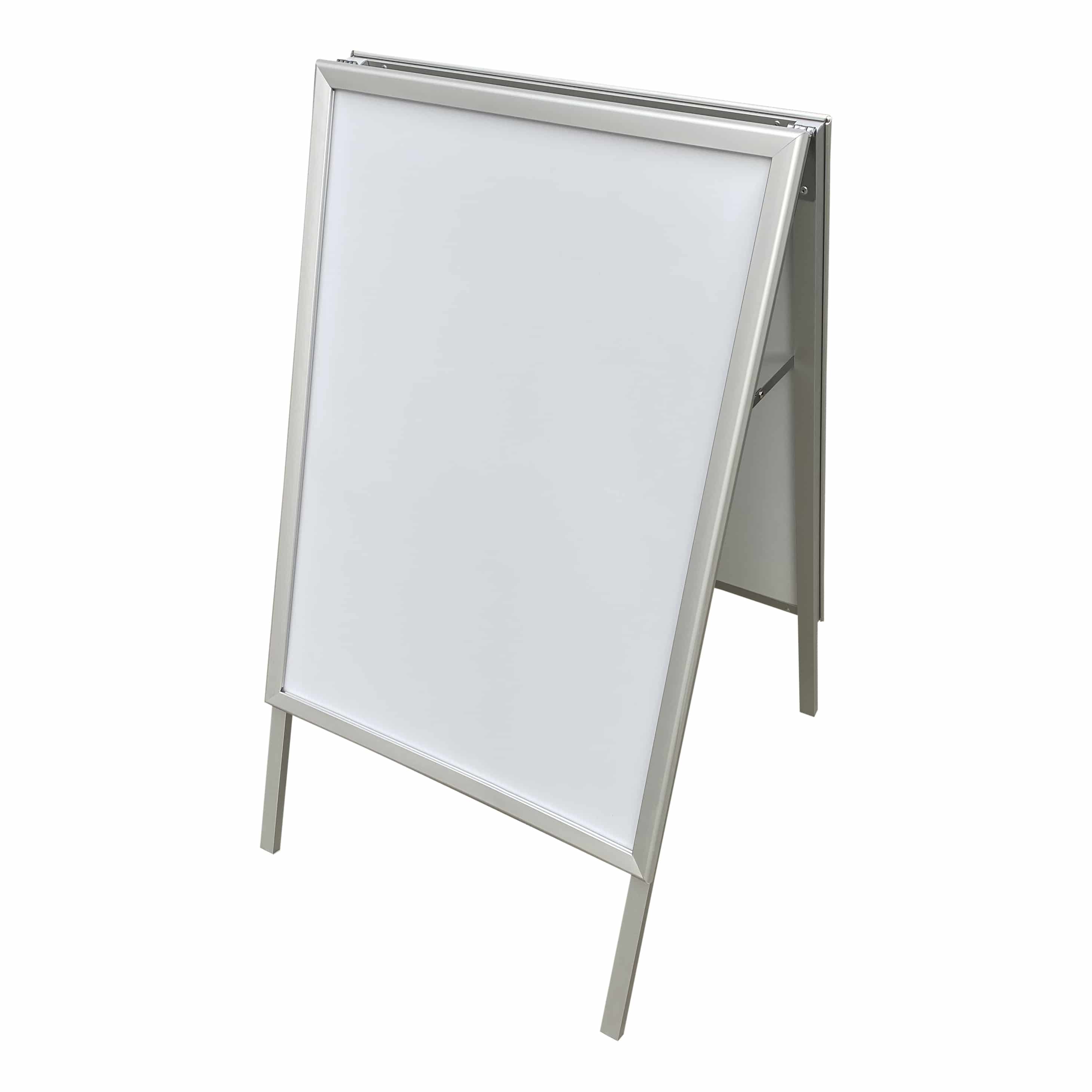 4offiz® Chicago Silver aluminium stoepboard / reclamebord A1 - zilver