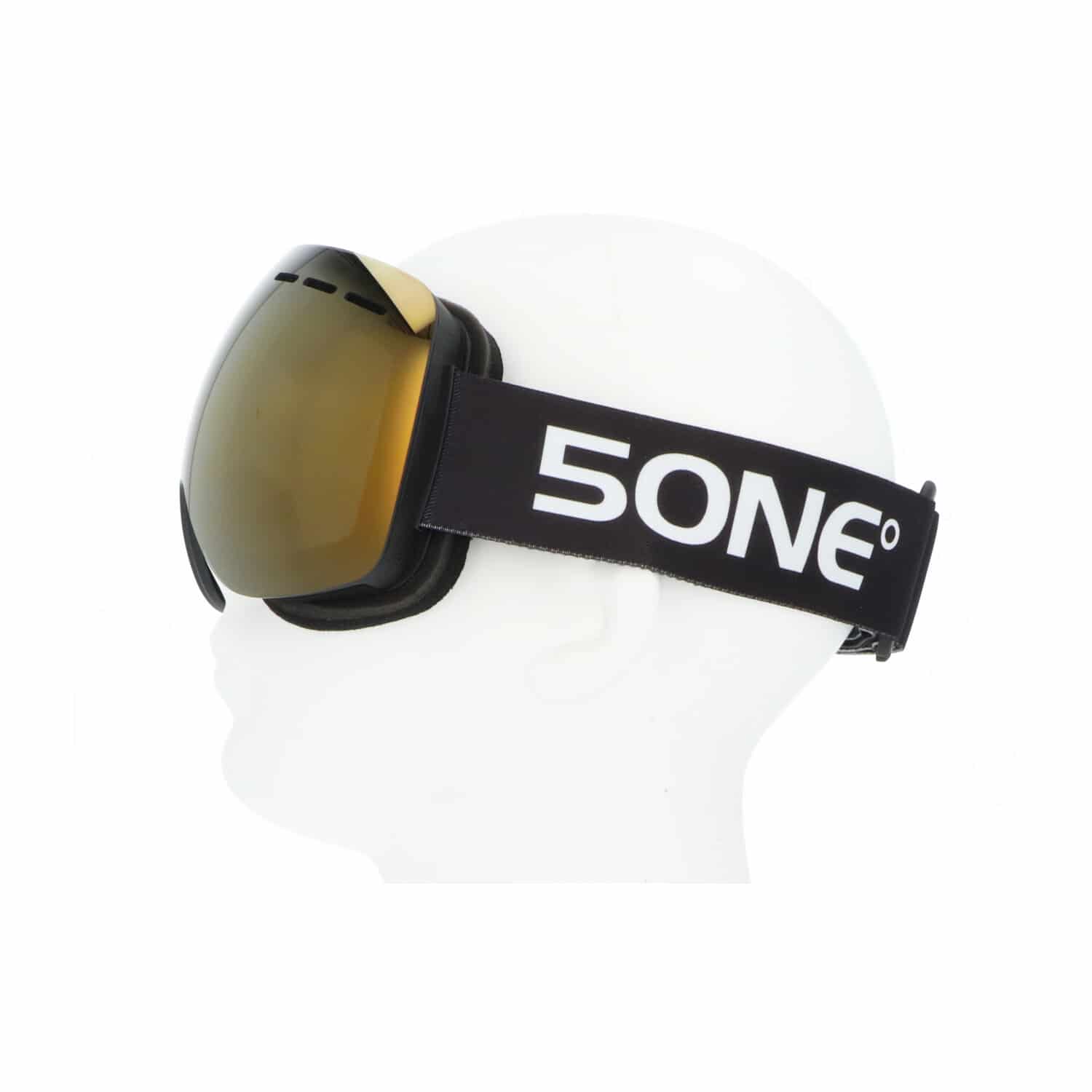 5one® Alpine 1 Bronze anti-condens Skibril met hardcase - Zwart frame