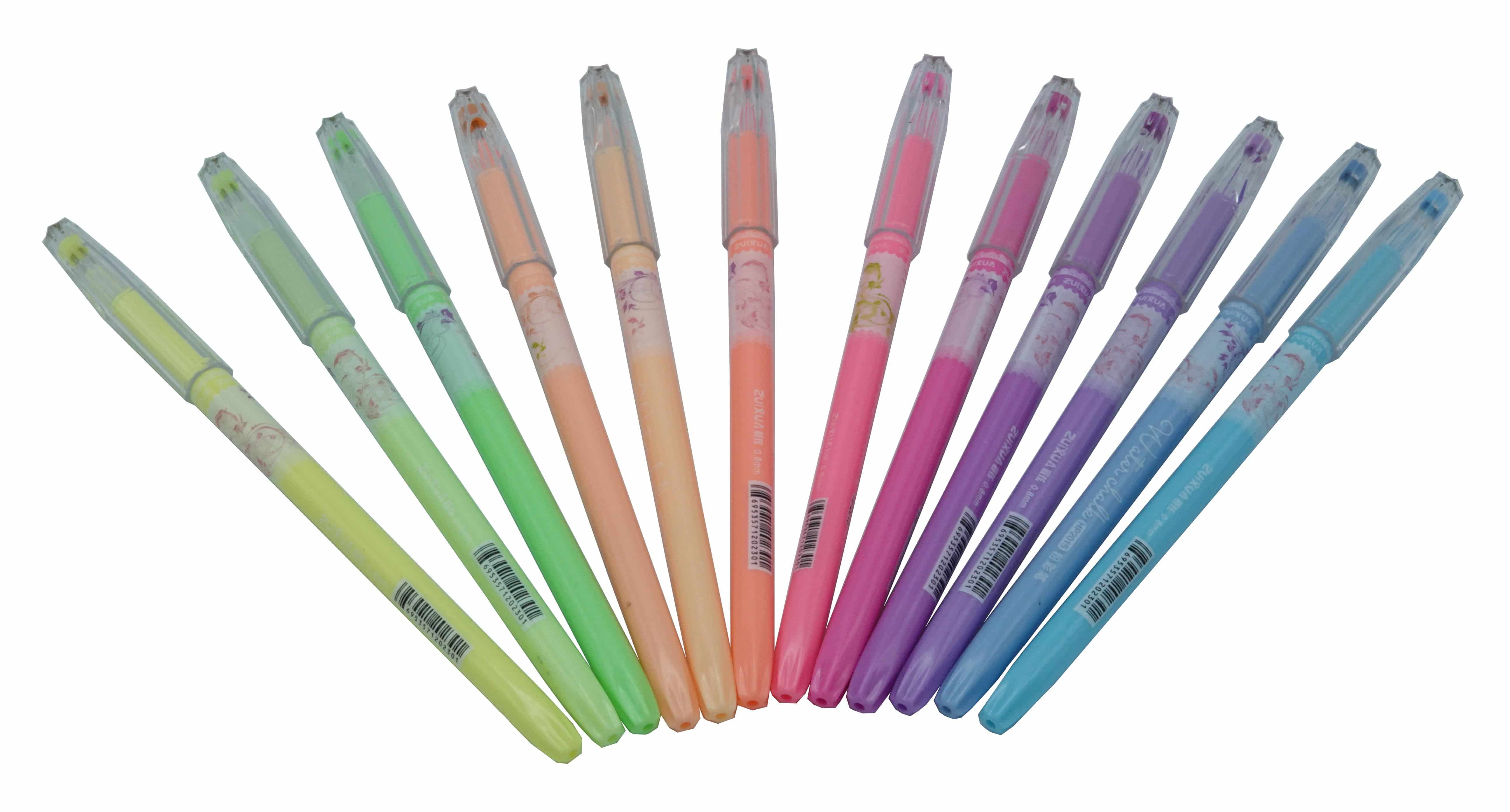 4artz® set van 48 gelpennen - metallic, fluoriscerend, diverse kleuren