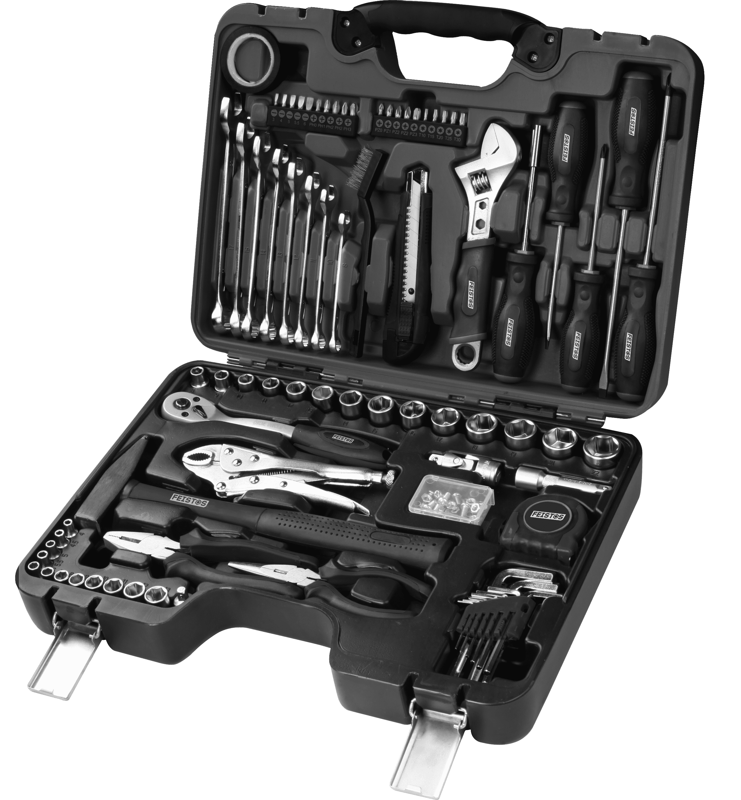 FEISTOS Manos 82 - Volledig uitgeruste gereedschapskist - 82 stuks