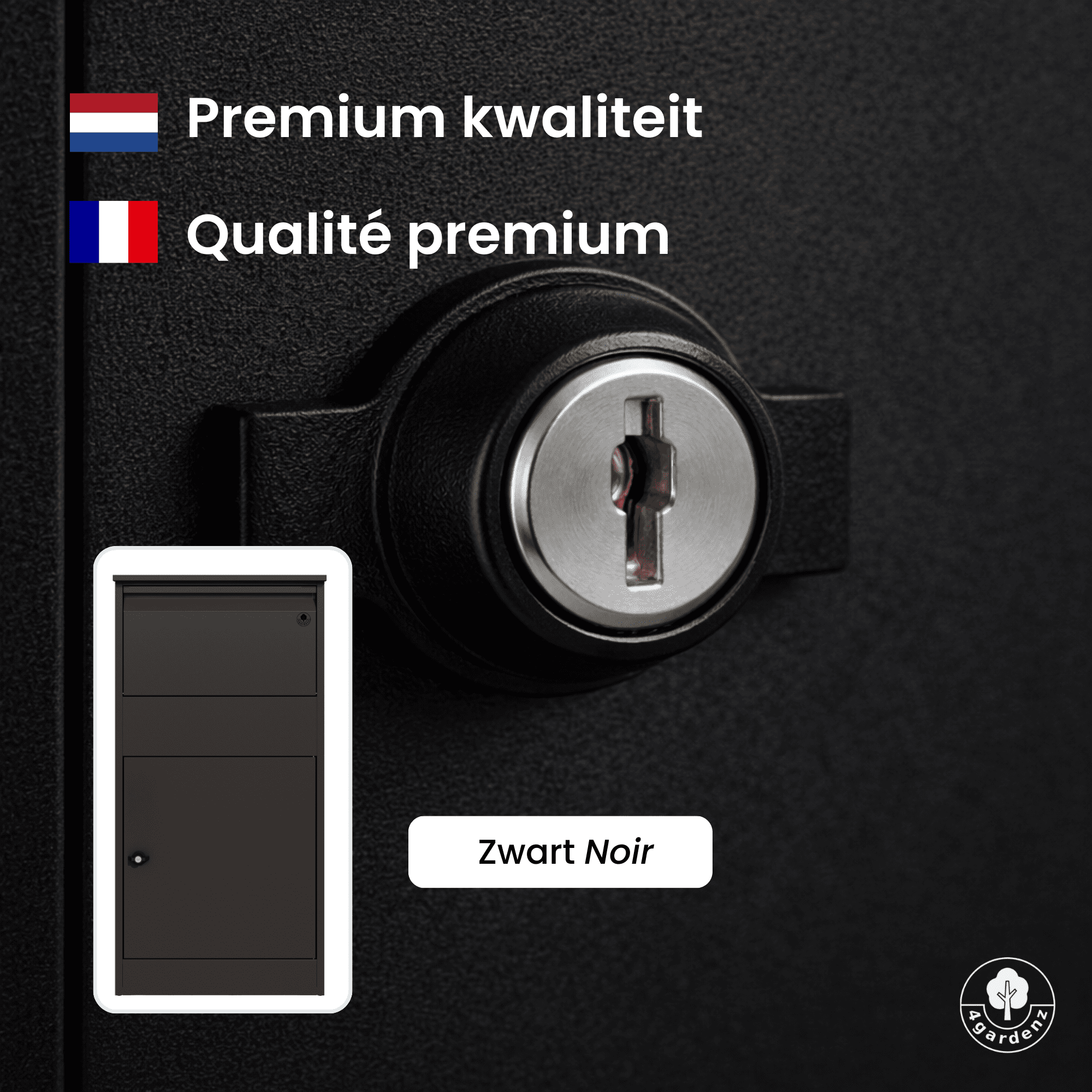 4gardenz® Grote Pakketbrievenbus met Slot - Pakketbox - Zwart