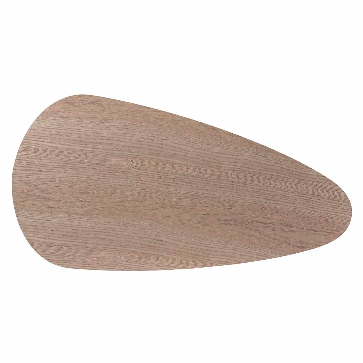 Set van 2 Bijzettafels Driehoekig 80/70 cm - Bruin