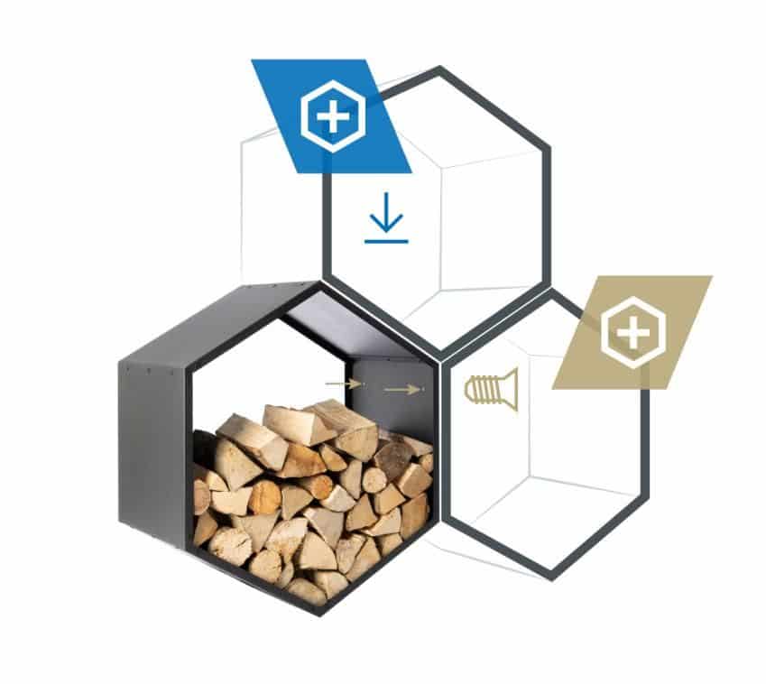 Westmann HaardHout Brandhoutrek WMLG789 - Houtopslag binnen - Zwart Westmann HaardHout Brandhoutrek WMLG789 - Houtopslag binnen - Zwart
