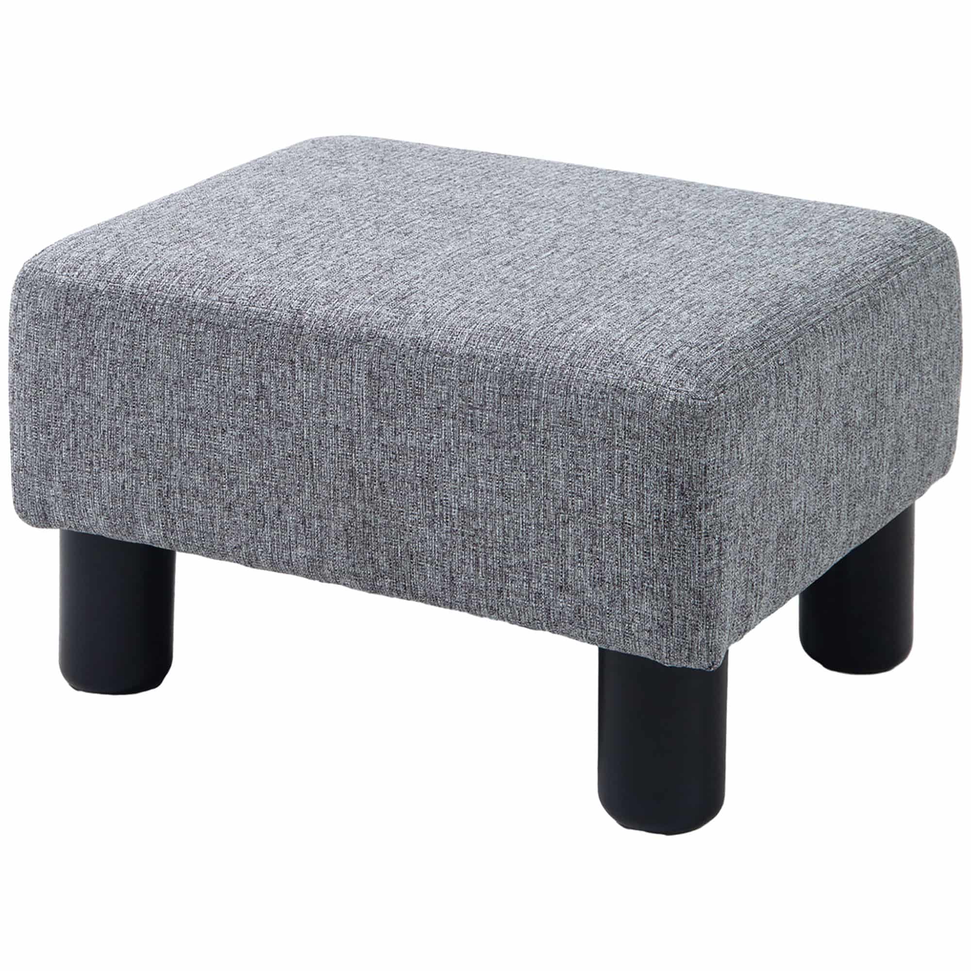 4goodz Voetenbank Hocker gestoffeerde poef 833-666V70GY - Grijs