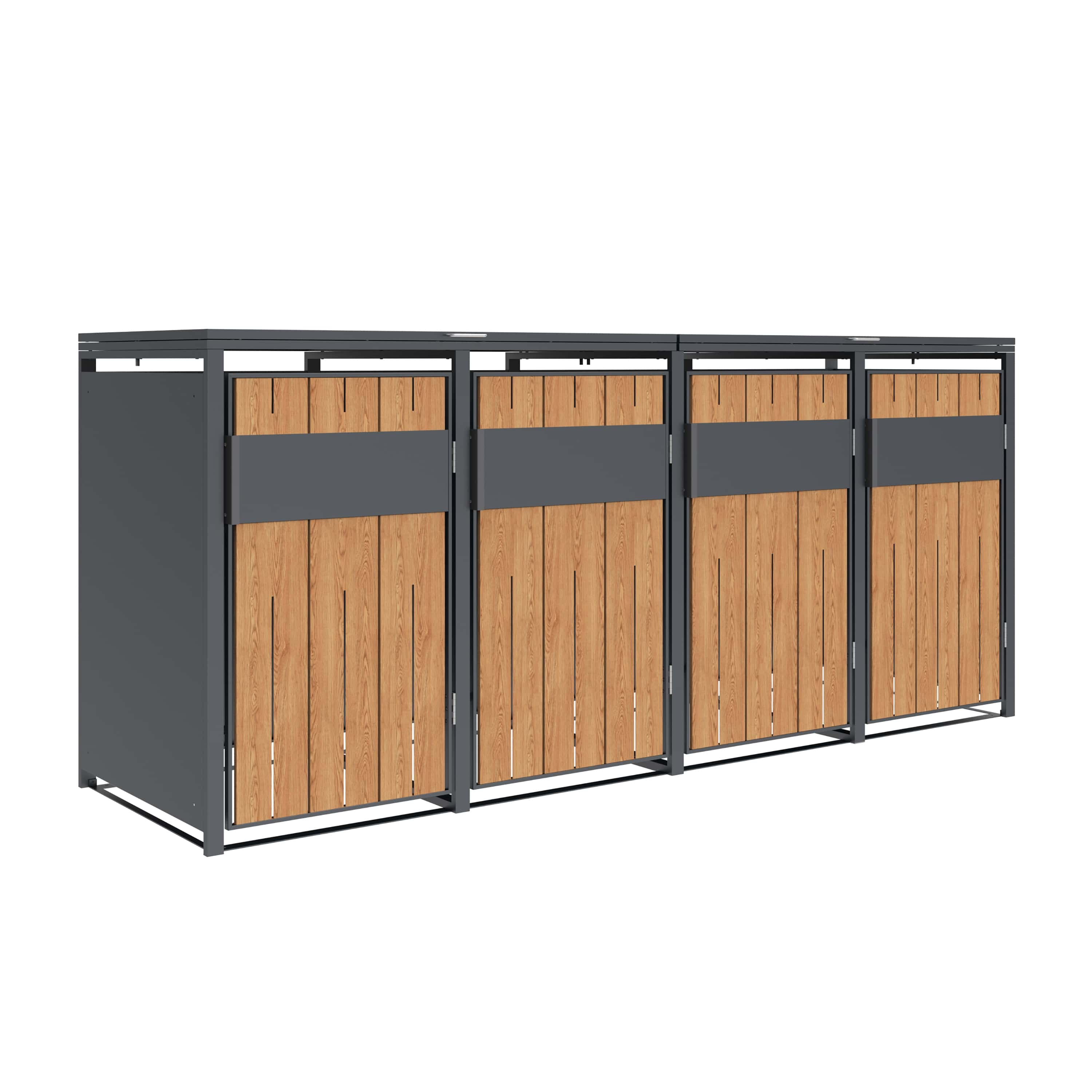 Westmann Varius-4 Metalen Containerombouw voor 4 kliko's - Houtlook