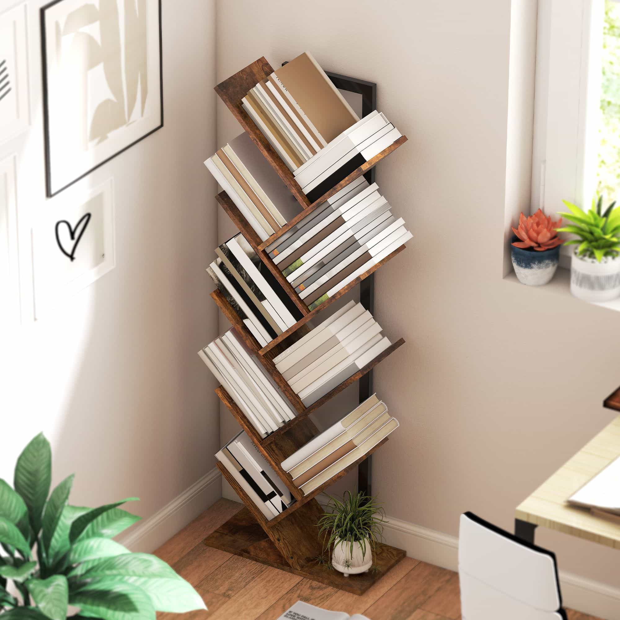 Homcom Design Boekenstandaard met 9 Niveaus - 158 cm hoog - Bruin Homcom Design Boekenstandaard met 9 Niveaus - 158 cm hoog - Bruin