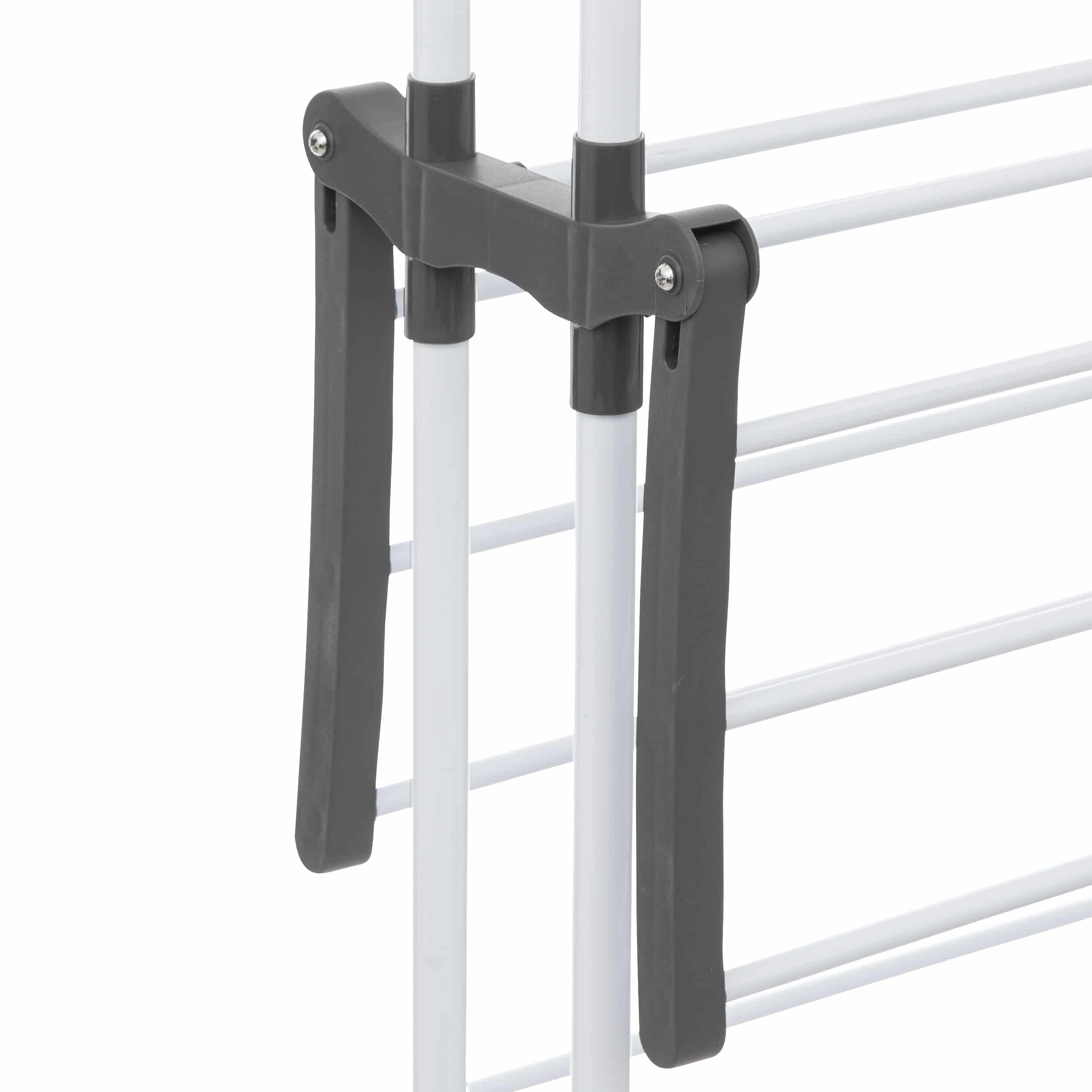 4goodz Droogrek 24 meter Inklapbaar op Wielen 62x125x174 cm - Wit