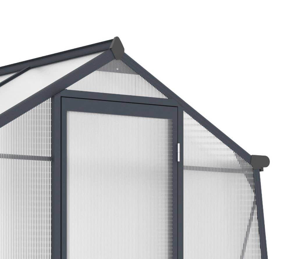 Westmann Aurora 68 - TuinKas met fundering - Antraciet 248x188 cm