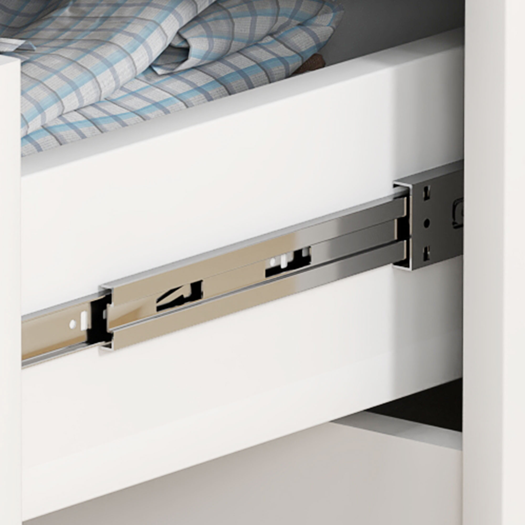 4goodz Moderne Ladenkast met 4 Greeploze Laden 40x60x80 cm - Wit